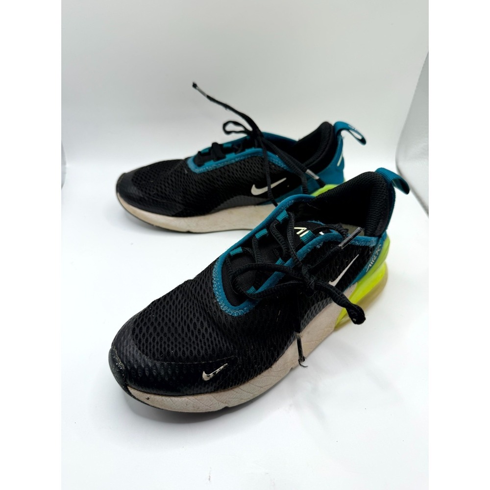 Nike Air Max 270 PS AO2372-026 Kid 2 Sneaker Black Bright Spruce Volt Mesh Shoes